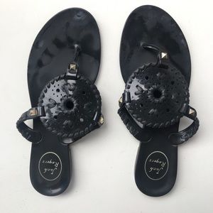 Jack Roger plastic black sandals
